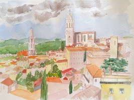 Bindernagel Girona 2019 Aquarell