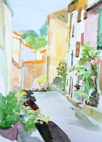 Bindernagel_Rue_Bolivar_Arles_2010_Aquarell_24x32cm